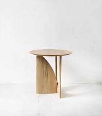 Ethnicraft Oak Geometric Side Table