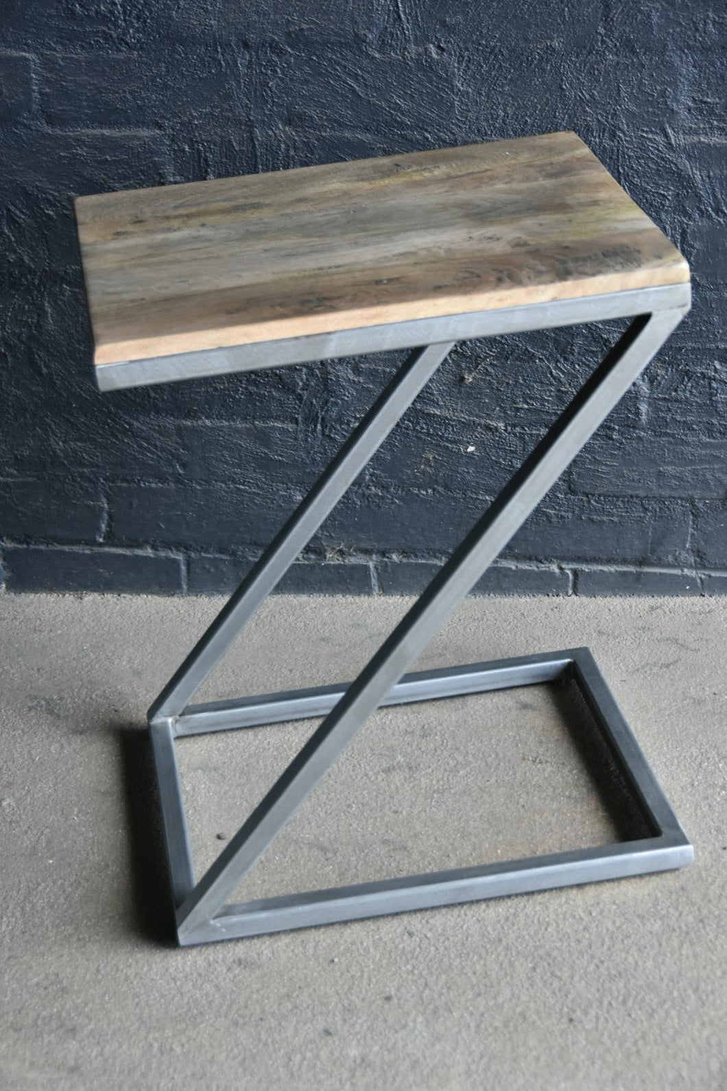 Side Table-'Z' Timber and Metal.