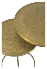 Load image into Gallery viewer, Jafar Set of 2 Side Tables-Brass