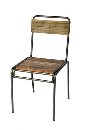 SLH Reclaimed Boatwood 'School' Chair