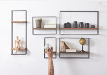 Load image into Gallery viewer, Industrial Floating Wall Shelves
