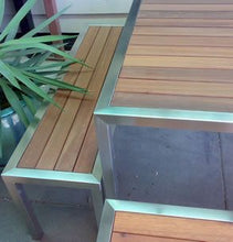 Load image into Gallery viewer, Stainless &amp; Timber Outdoor Furniture